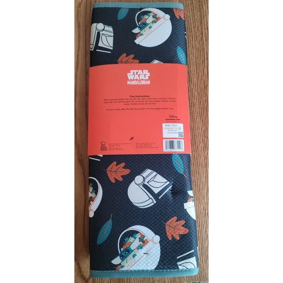 Disney Star Wars Mandalorian Grogu Halloween Dish Drying Mat 16x18" - Picture 3 of 3